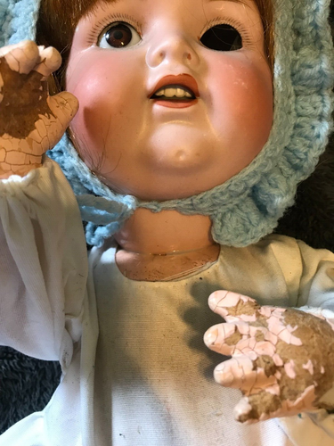 ANTIQUE 16" ARMAND MARSEILLE BISQUE HEAD Doll 990 Germany jointed A 7 M teeth - Picture 6 of 6