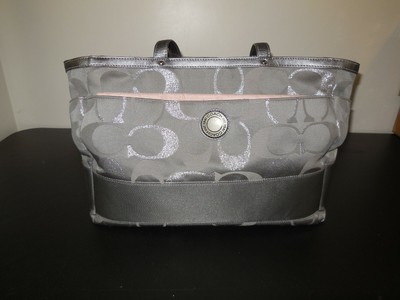 silver diaper bag