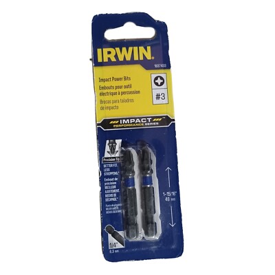 Irwin Impact Power Bits Philips  #3 Precision Tip 2pck impact performance series