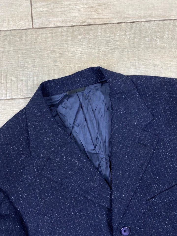 Traje Romeo Gigli Talla 56 Hecho en Italia Azul Foto 2 de 4
