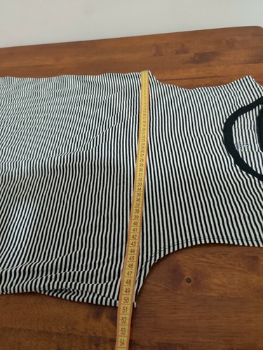Volcom Ladies Stripe Black White Stretch Sleeveless Top Size 10 - Picture 5 of 6