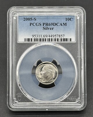 American 10C 2005-S Graded Silver Roosevelt Deep Cameo Proof PCGS PR69DCAM