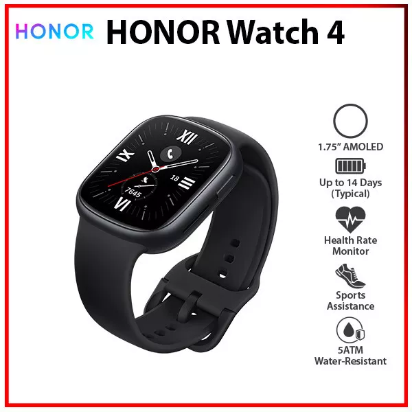 Honor Watch 4 black Amoled TUMIA-B19C — Rodelag Panamá