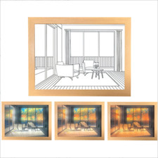 Illuminated Picture LED Decorative Light Painting Bedside Picture Style Creative