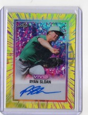 2025 Leaf Vivid Ryan Sloan YELLOW LAVA AUTO AUTOGRAPH RC 1/1 SEATTLE MARINERS