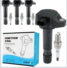 Tautoy Set Of 4 Uf582 Ignition Coil Pack Iridium Spark Plug 1.8l Only For Ho