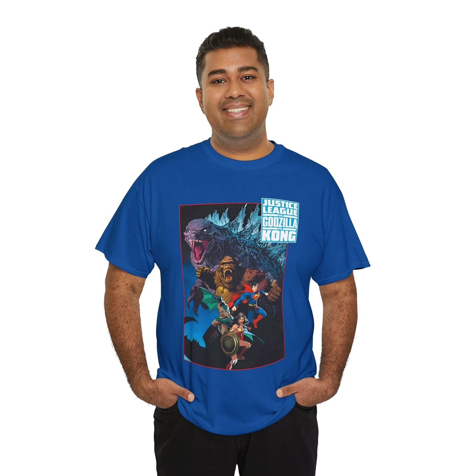 Justice League Vs god zilla Vs Kong T-Shirt - Dan Mora Art - Superman - DC Comics