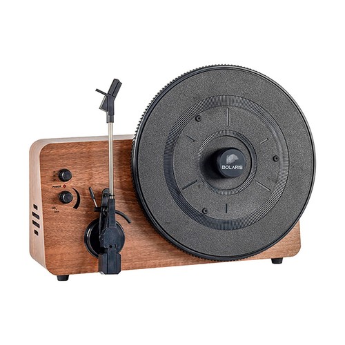 Platine Vinyle Verticale Avizar Saint-Germain - Bluetooth, Haut-parleurs 6W, Marron