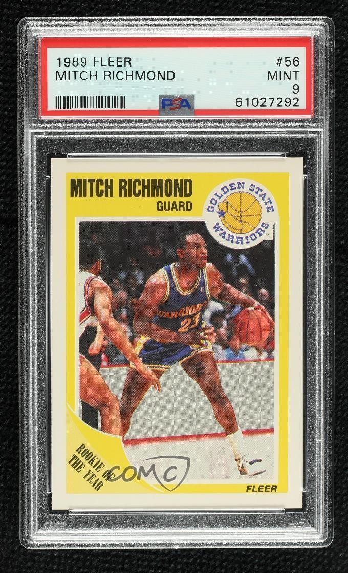 1989-90 Fleer Mitch Richmond #56 PSA 9 MINT HOF 11ff