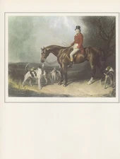 1974 Vintage FOX HUNTING "THOMAS ASSHETON SMITH (M.F.H.)" COLOR Art Lithograph
