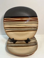 4 Better Homes & Gardens Bazaar Brown - 8-3/4" Dessert/Salad Plate 1779