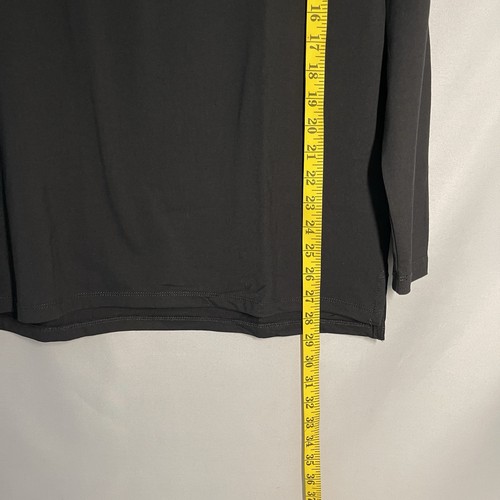 New Cuts Clothing Split Hem Long Sleeve Henley T-Shirt Men Size M Stretch Black - Picture 5 of 12