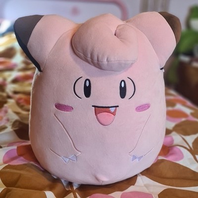 Clefairy Pokemon Squishmallow 16 Zoll groß Pokemon Center exklusives Plüschtier