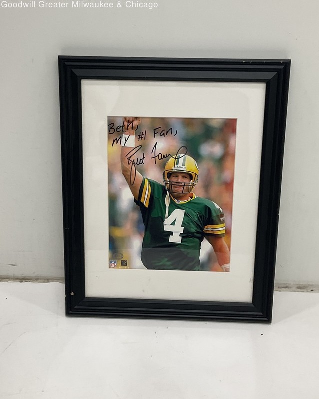 Facsimile Autograph Photo Green Bay Packers Brett Favre #4