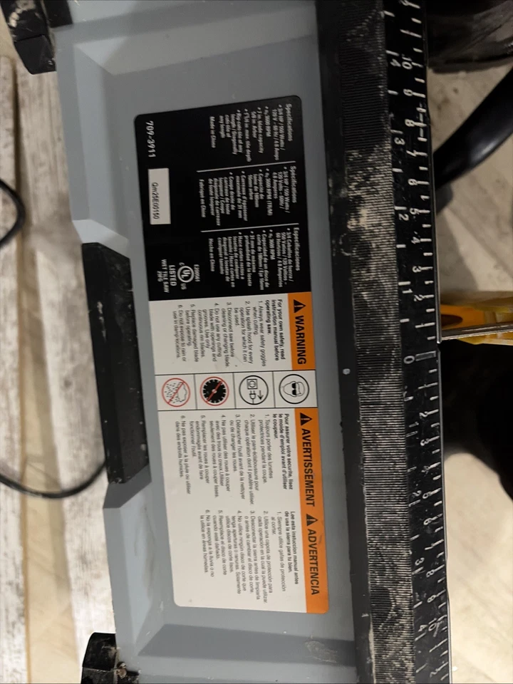 Sierra para azulejos húmeda FlorCraft usada de 7 pulgadas con barra guía y accesorios Foto 3 de 3