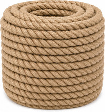 Twisted Manila Rope Jute Rope 1 in X 100 Ft Natural Thick Hemp Rope for Nauti