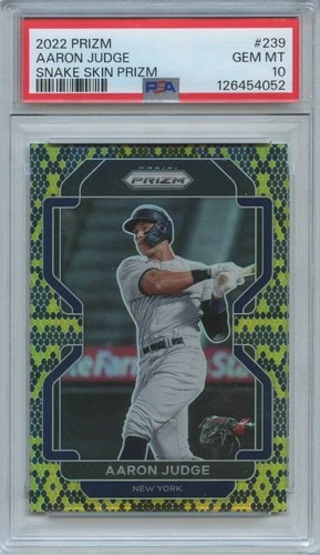 Aaron Judge 2022 Prizm Snake Skin Prizm New York Yankees 46/50 PSA 10