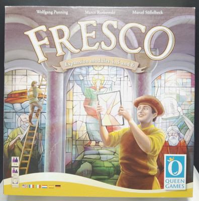 Fresco Queen Games 2010 Board Game Complete Mostly Unpunched 2010 DSP Winner