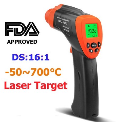 Neu Infrarot Thermometer -50° Bis 700°C IR Digital Laser Temperaturmessgerät DHL