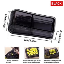 Pill Tablet Cutter Splitter Blade Box Case For Small Pills Fast Easy Cut