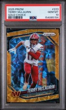 2025 Prizm - Terry McLaurin #223 - Gold Choice /10 - PSA 10 GEM MT