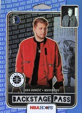 2019-20 Hoops Premium Stock #3 Luka Doncic Backstage Pass Blue Dallas Mavericks