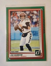 Joe Burrow Green Press Proof Parallel 2025 Panini Donruss Football