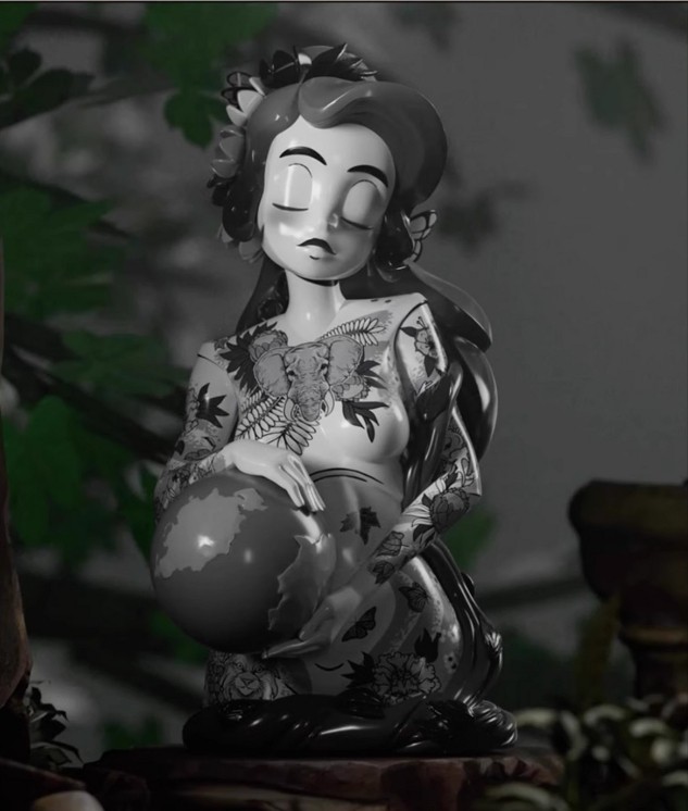 mighty jaxx inked stories 2点セット Mighty Jaxx Inked Stories Gaia Mono Ver Featuring Jpk 8.2In