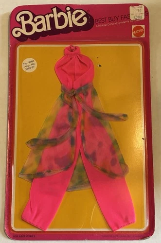 NRFC Vintage Mattel Superstar Barbie Doll Best Buy #9966 Pink Jumpsuit