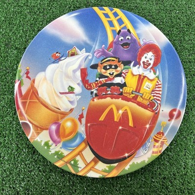 Vintage 1993 McDonald s Plastic Plate Roller Coaster Ronald Hamburglar Grimace