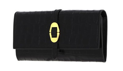 COCCINELLE Coccinelle Cosima Croco Wallet Geldbörse Noir Schwarz Neu