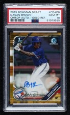 2019 Bowman Draft Chrome Pick Gold Refractor /50 Dasan Brown PSA 10 Auto 02u0