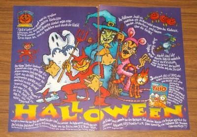 Rare Advertising Nestle TRIO Halloween Tick Trick & Track Donald Duck 1994