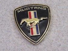1960s Vintage Ford Mustang Tri-bar Running Pony Crest Shield Emblem