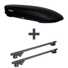 Dachbox Menabo Marathon 460 + Dachträger Menabo Sherman für VW Polo FH Typ 6R/6C