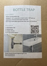Modern Chrome Bottle Trap Sink Waste Trap Drain With Instructions