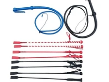 Lot For 10 Piece, 2 Kangaroo hide Leather Bullwhip, Indian Jones Style, Crops 8