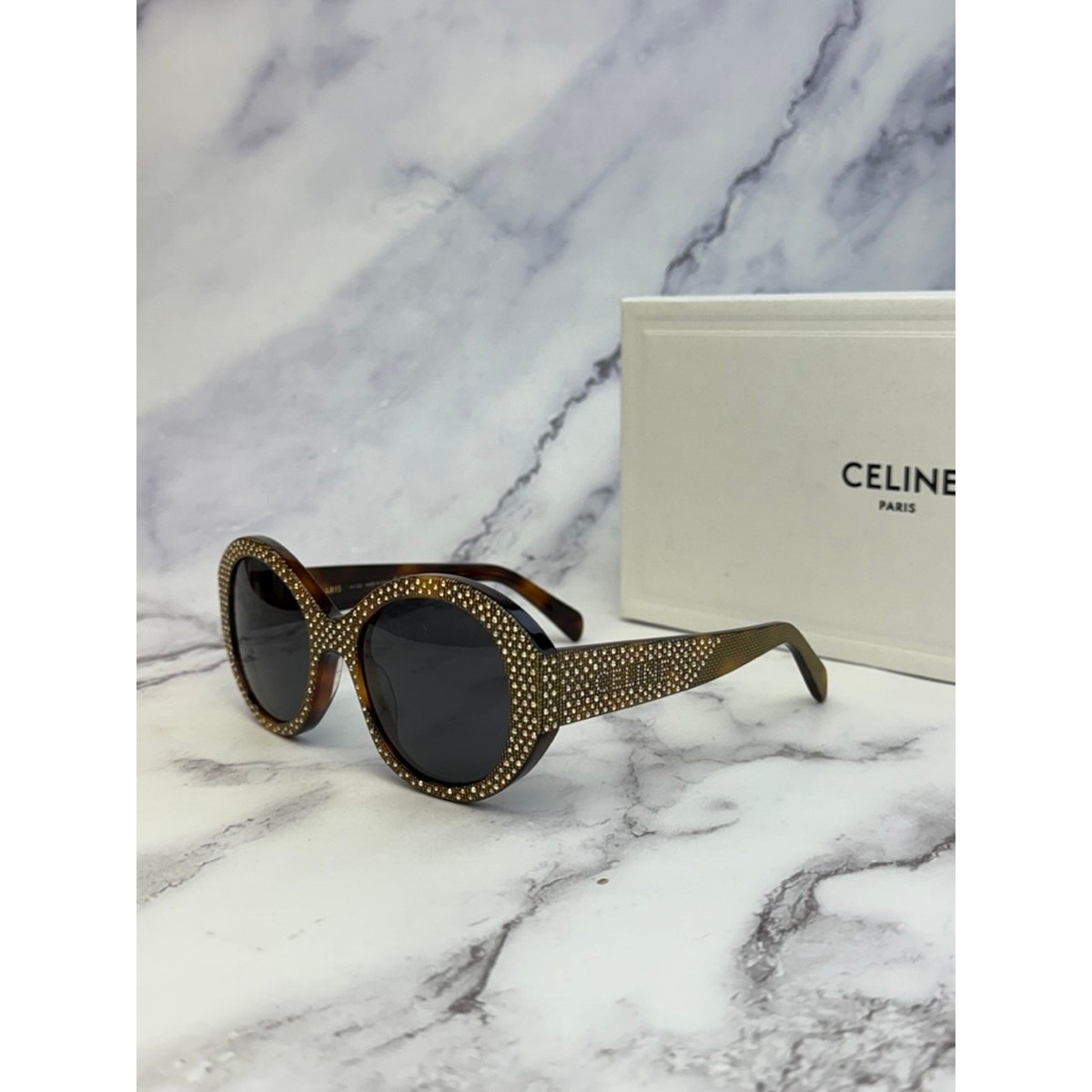 NEW Celine CL4240IS Brown Crystal Embellished Sunglasses $1050 NEW Celine CL4240IS Brown Crystal Embellished Sunglasses  main image 4