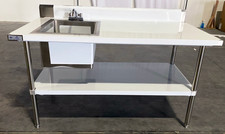 NEW 60" Stainless Steel Sink Left Compartment Commercial Kitchen Bar NSF