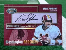 2000 Donruss Preferred Signatures QB Brad Johnson #PS-7 Auto Card Washington