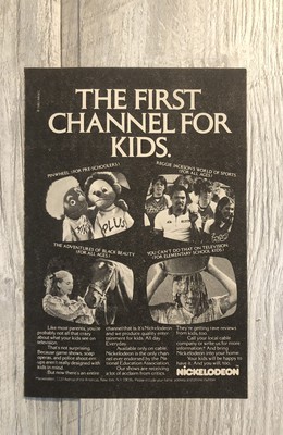 VTG 1980 s Nickelodeon Channel TV Guide Magazine Ad 0C25