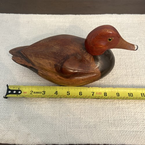Vtg Duck Decoy Hand Painted Medium Wood Duck Decoy - Picture 5 of 7