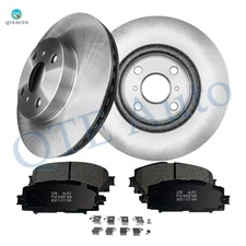 6 Front 255mm Brake Disc Rotors-Ceramic Brake Pad Kit For 2007-2018 Toyota Yaris