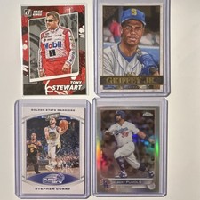 Panini Topps Donruss Sports Trading Card Lot NASCAR NBA MLB 2024 Stewart Curry