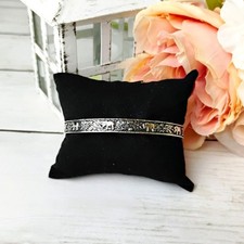 New Elephant Silver Tone Cuff Bracelet Funky, Eclectic, Boho, Chic, Safari