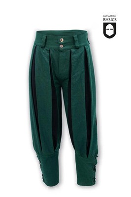 Burgschneider - Pants Landsknecht Green Black medieval & fantasy costume