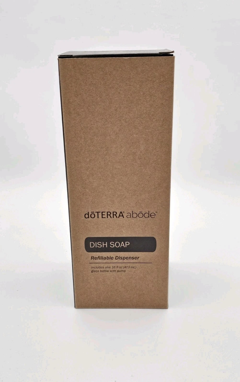 doTERRA Abode Dish Soap Dispenser 16oz Refillable, Dish Soap Pump Amber