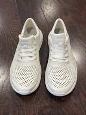 Crocs LiteRide 360 Pacer Men Ivory Lace-Up Shoes Size 10