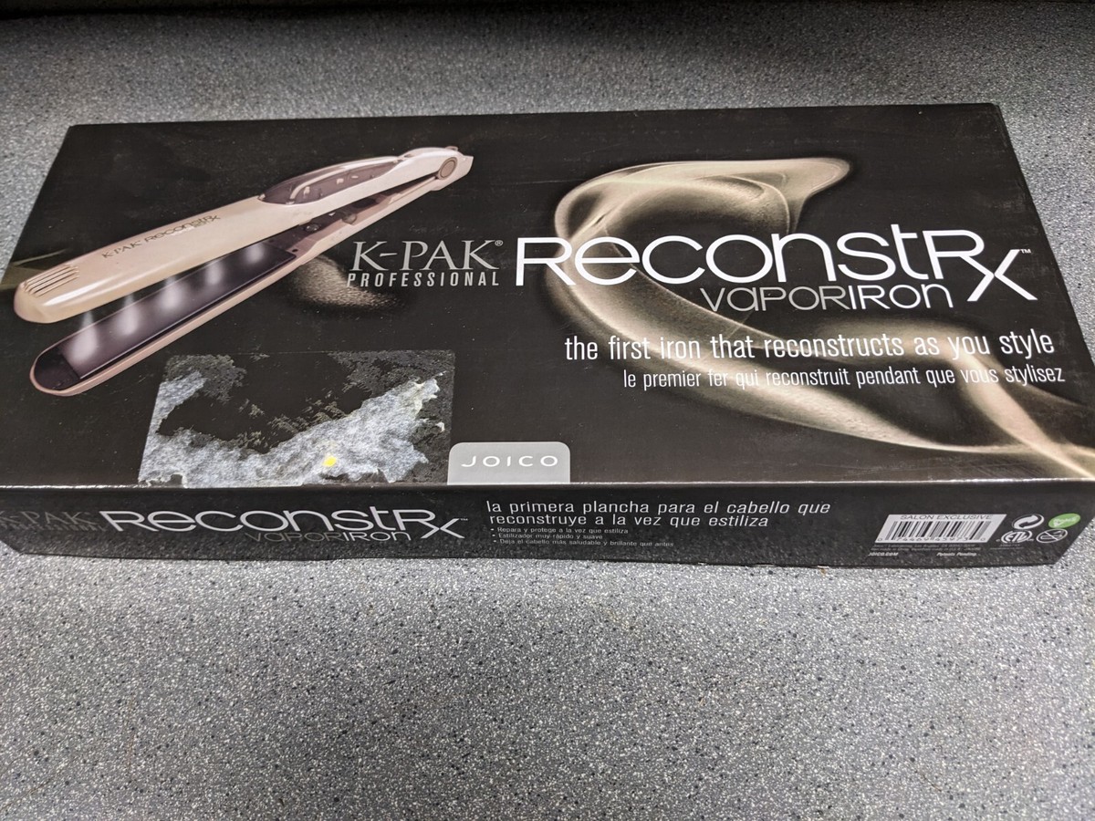 Joico K-PAK Professional VaporIron in Black and Silver Joico K-PAK ReconstRX VaporIron Professional Steam Flat Iron  main image 2