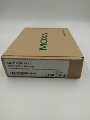 One New Moxa IMC-21-S-SC Photoelectric Converter Expedited Shipping 